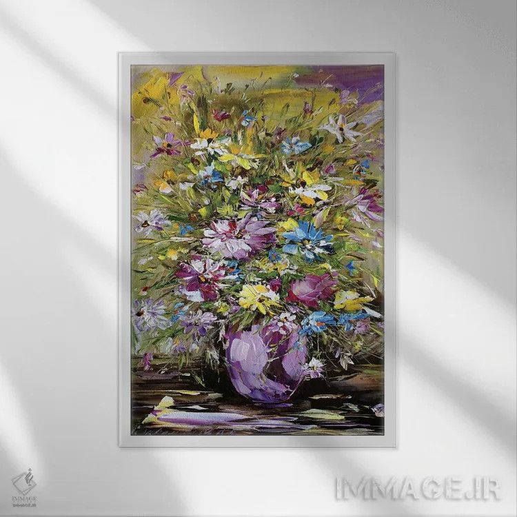 تابلو دکوراتیو طبیعت بی جان اثر مارینا اسکرمووا - نمای قابدار سفید