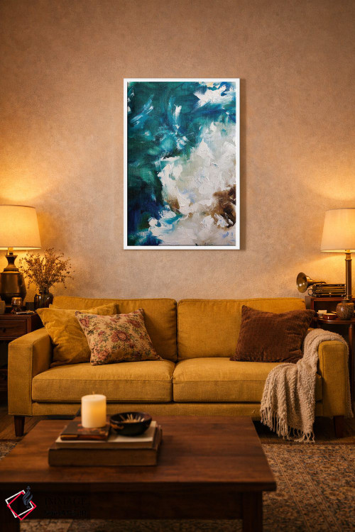 تابلو انتزاعی رقص در میان گل های مه آلود اثر مارینا اسکرمووا - D2W