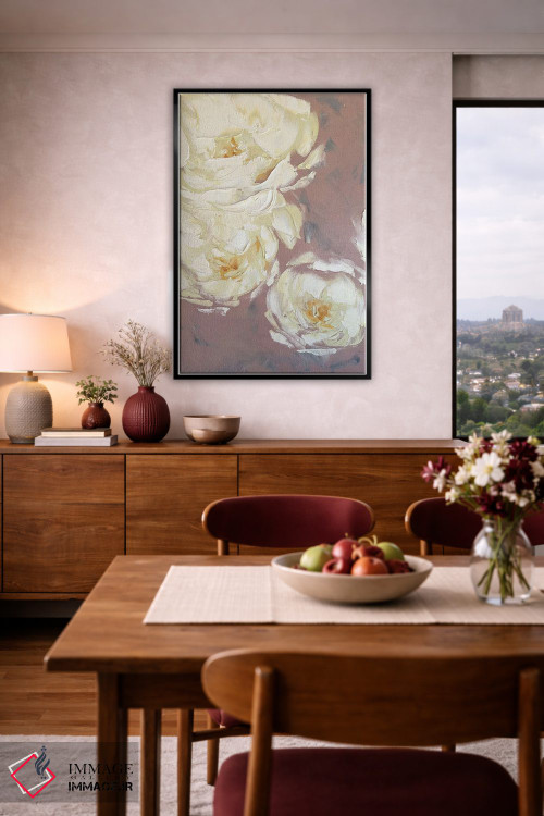 تابلو انتزاعی رویاهای خامه ای دو اثر مارینا اسکرمووا - D5B