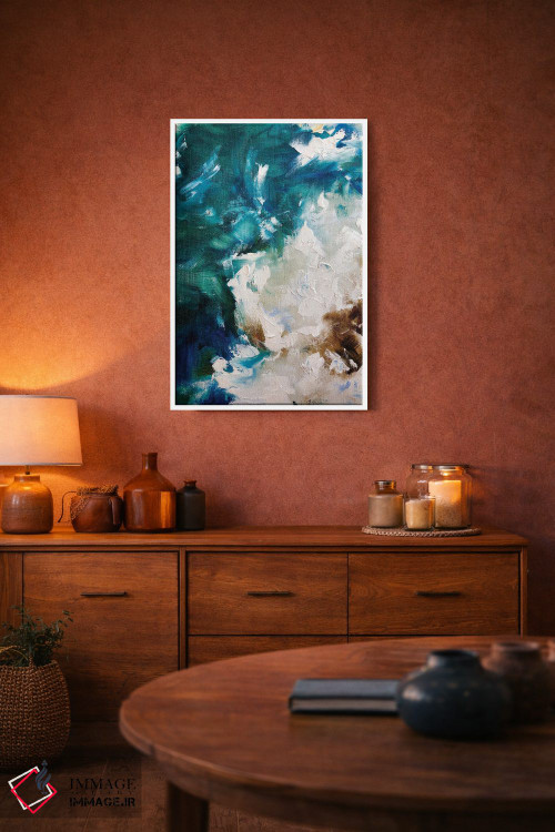 تابلو انتزاعی رقص در میان گل های مه آلود اثر مارینا اسکرمووا - D3W