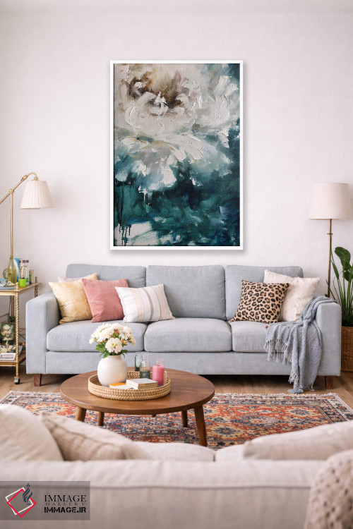 تابلو انتزاعی صدتومانی مه آلود اثر مارینا اسکرمووا - D1W