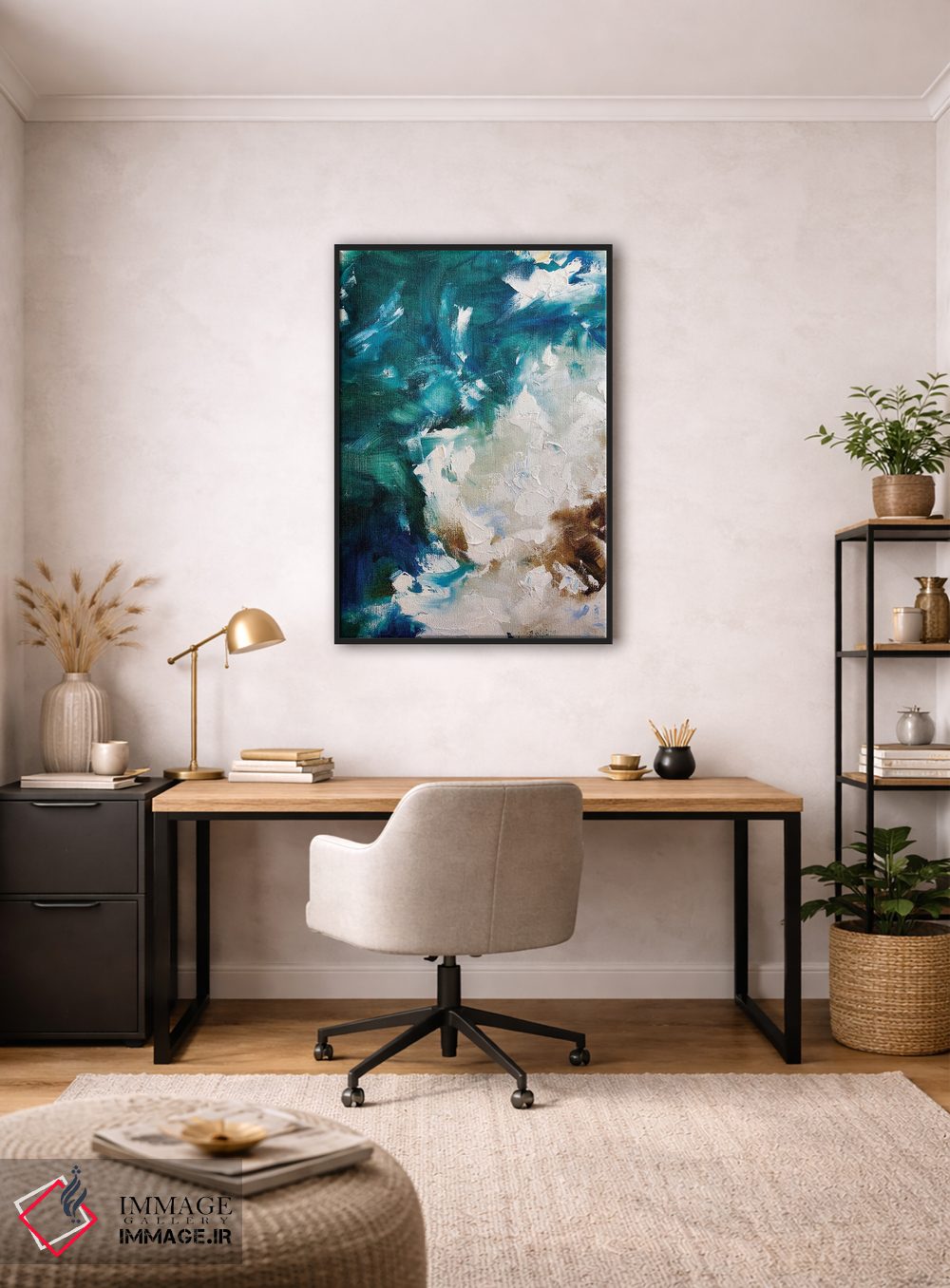 تابلو انتزاعی رقص در میان گل های مه آلود اثر مارینا اسکرمووا - D4B