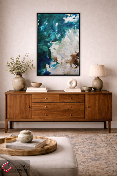 تابلو انتزاعی رقص در میان گل های مه آلود اثر مارینا اسکرمووا - D5B