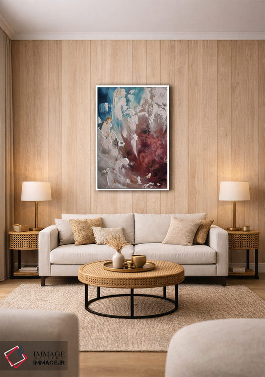 تابلو انتزاعی شعله گل اثر مارینا اسکرمووا - D1W