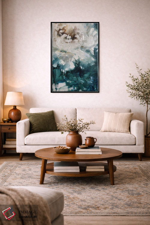 تابلو انتزاعی صدتومانی مه آلود اثر مارینا اسکرمووا - D6B