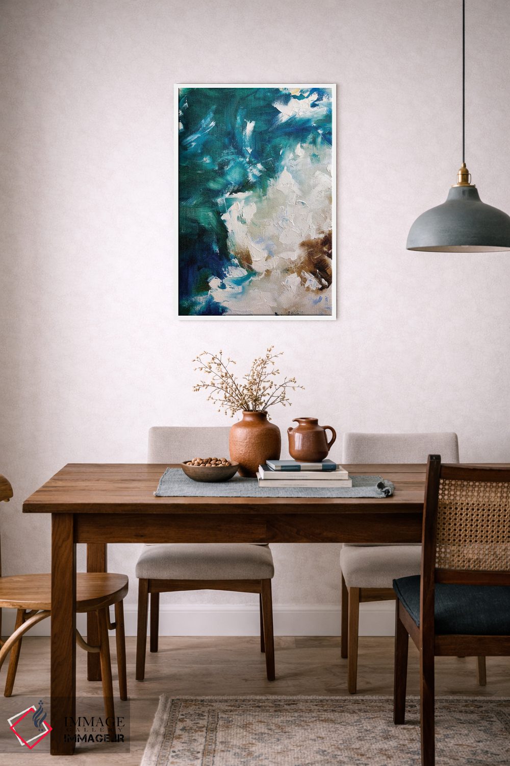 تابلو انتزاعی رقص در میان گل های مه آلود اثر مارینا اسکرمووا - D6W