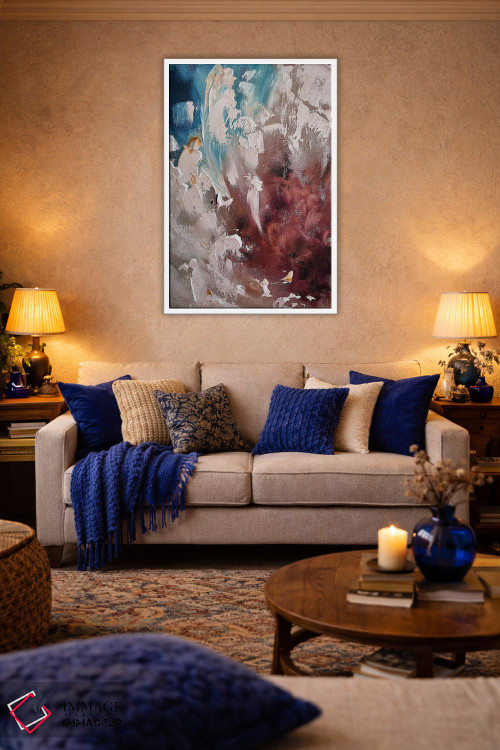 تابلو انتزاعی شعله گل اثر مارینا اسکرمووا - D3W