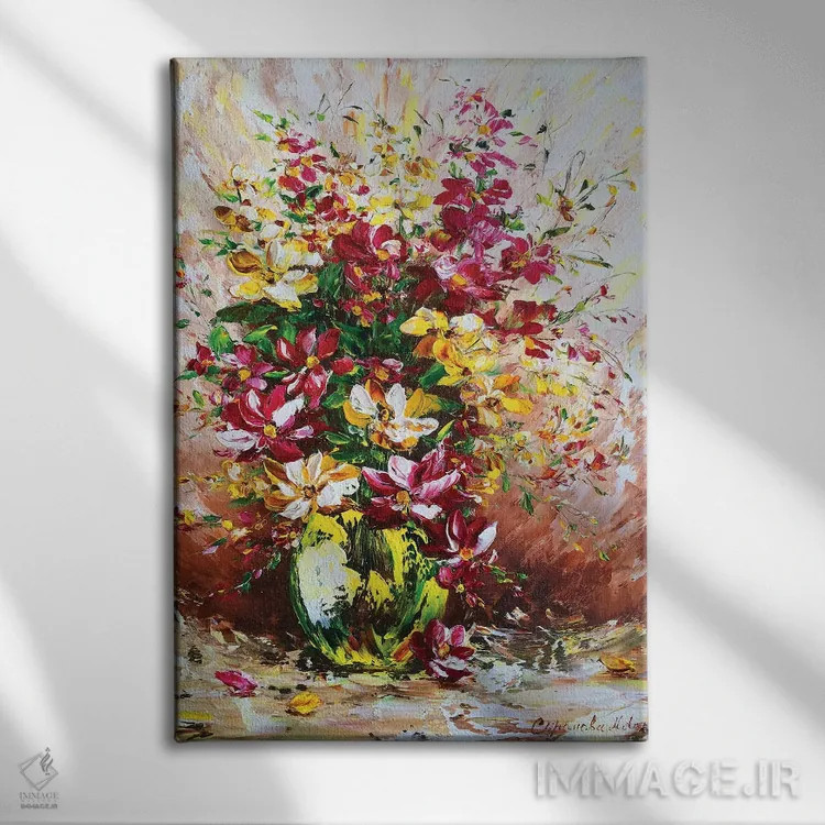 تابلو دکوراتیو طبیعت بی جان ۹ اثر مارینا اسکرمووا - نمای روبهرو روی دیوار