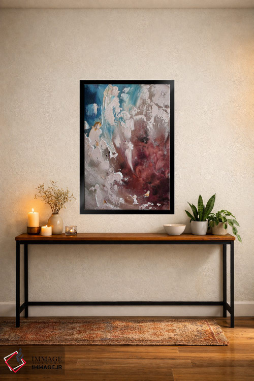 تابلو انتزاعی شعله گل اثر مارینا اسکرمووا - D6B