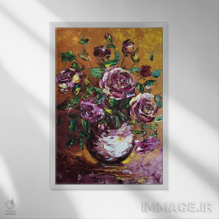 تابلو دکوراتیو طبیعت بی جان ۷ اثر مارینا اسکرمووا - نمای قابدار سفید