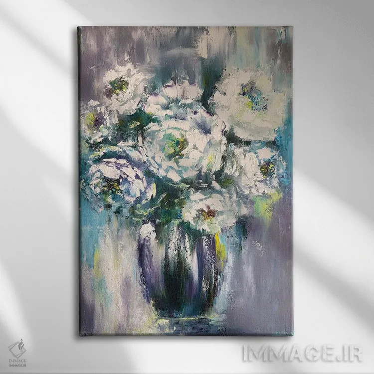 تابلو انتزاعی طبیعت بی جان ۱۲ اثر مارینا اسکرمووا - نمای روبهرو روی دیوار