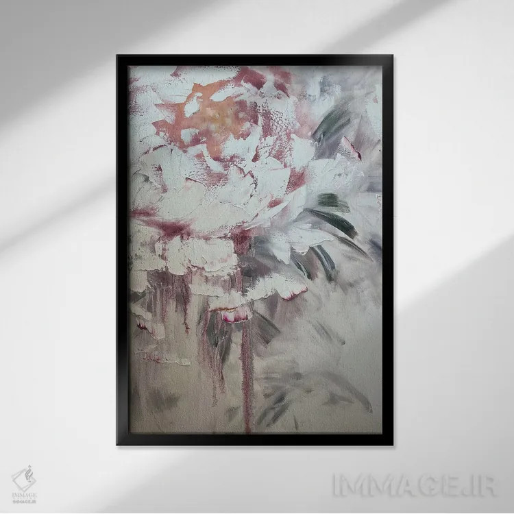 تابلو انتزاعی زندگی نو ۱ اثر مارینا اسکرمووا - نمای قابدار مشکی
