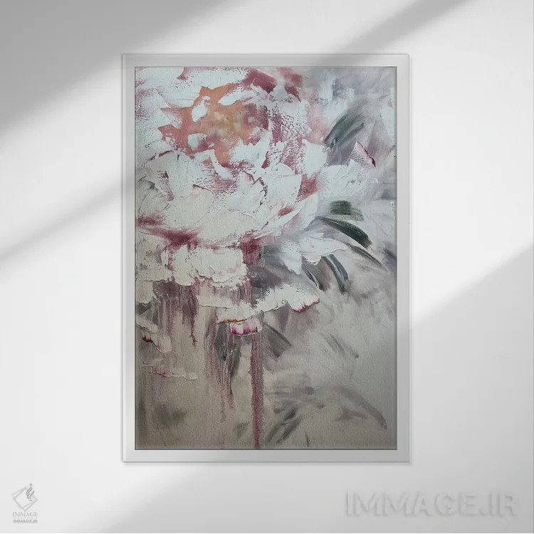 تابلو انتزاعی زندگی نو ۱ اثر مارینا اسکرمووا - نمای قابدار سفید