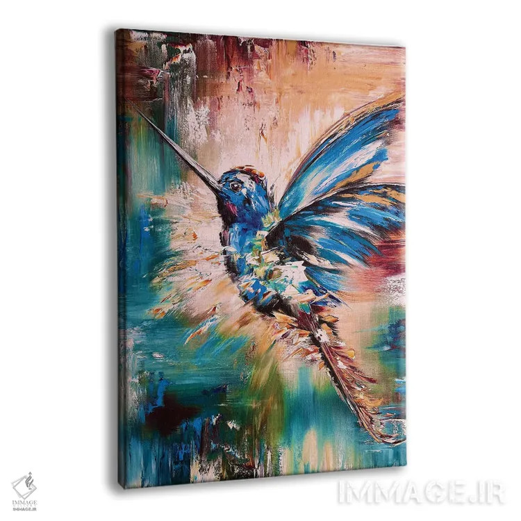 تابلو مدرن پرنده ۵ اثر مارینا اسکرمووا - نمای پرسپکتیو محصول