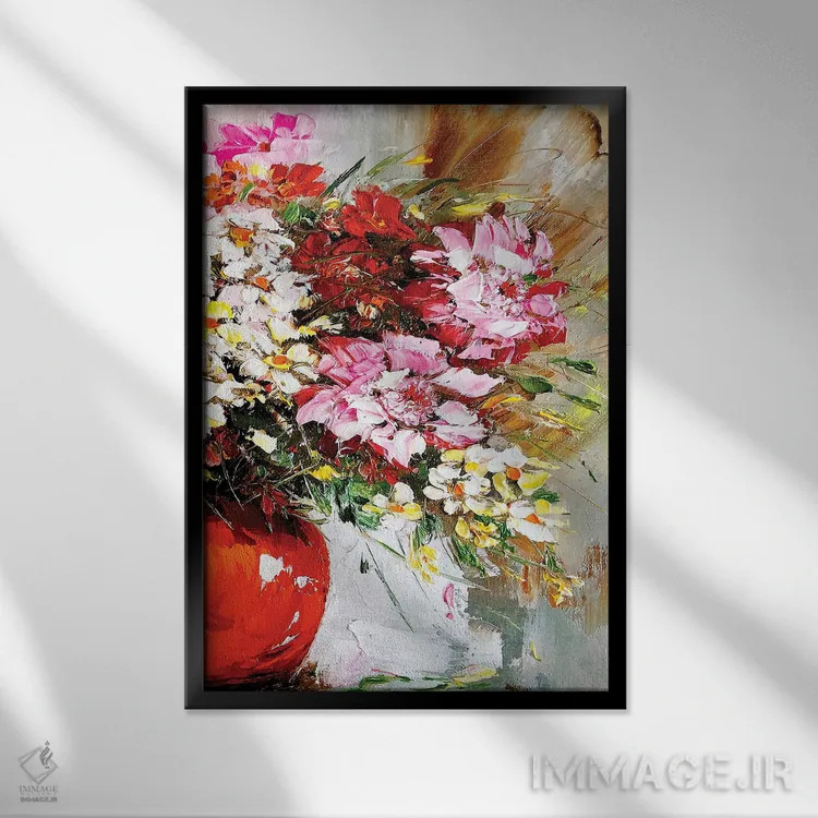 تابلو دکوراتیو طبیعت بی جان ۲۱ اثر مارینا اسکرمووا - نمای قابدار مشکی