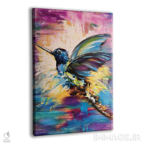 تابلو دکوراتیو مرغ مگس خوار ۳ اثر مارینا اسکرمووا - نمای پرسپکتیو محصول