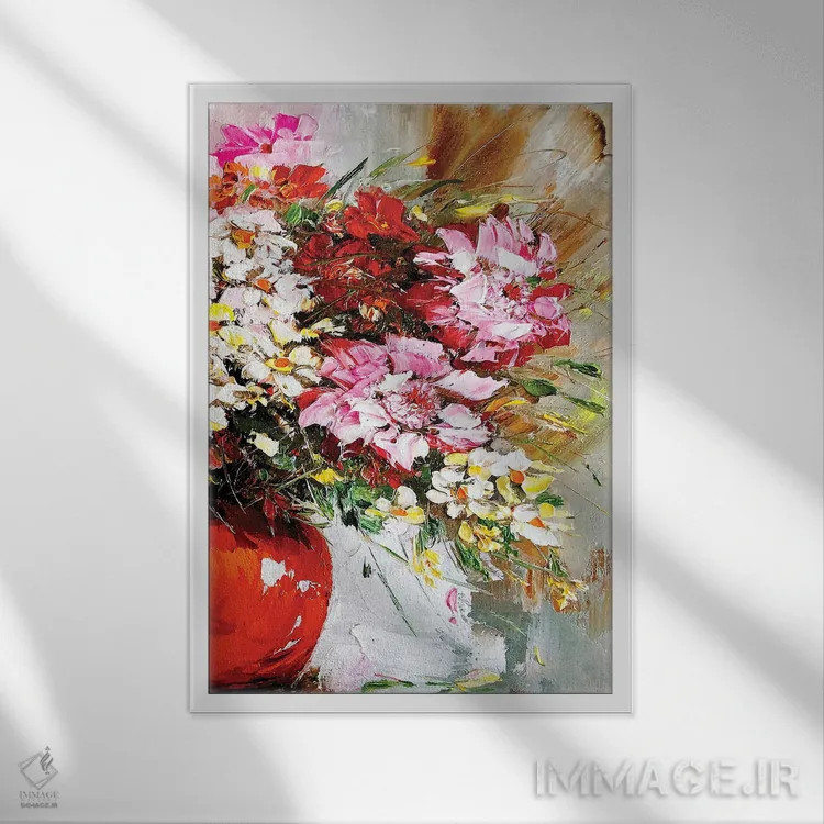 تابلو دکوراتیو طبیعت بی جان ۲۱ اثر مارینا اسکرمووا - نمای قابدار سفید