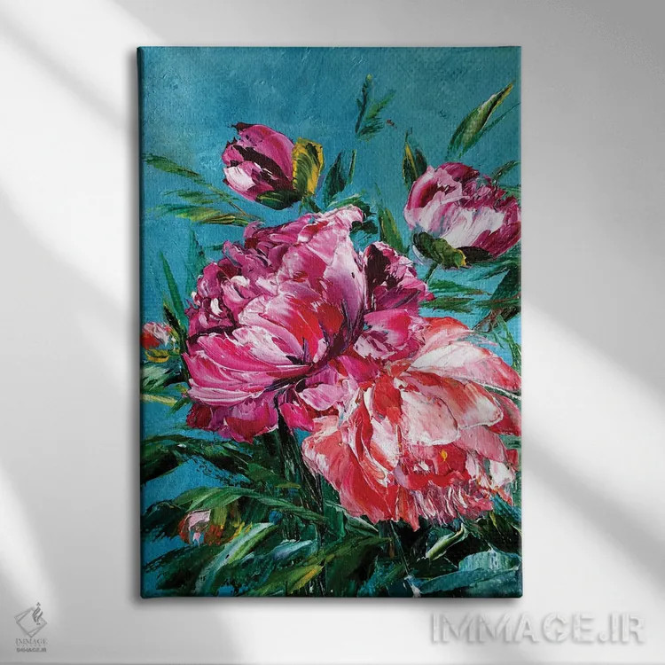 تابلو دکوراتیو گل ها ۹ اثر مارینا اسکرمووا - نمای روبهرو روی دیوار