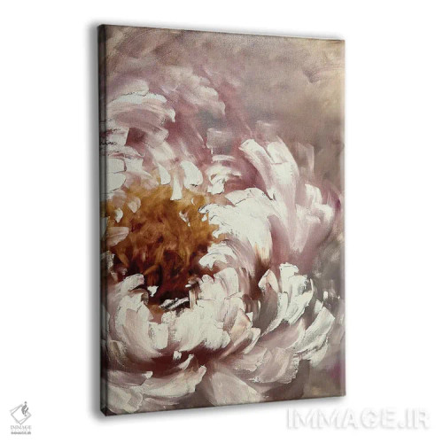 تابلو انتزاعی گل صدتومانی ۳ اثر مارینا اسکرمووا - نمای پرسپکتیو محصول