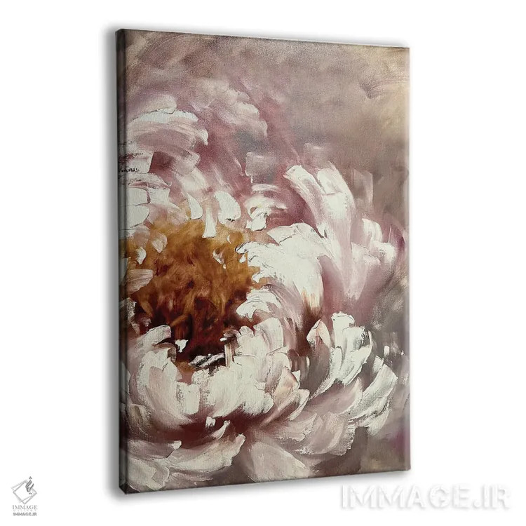 تابلو انتزاعی گل صدتومانی ۳ اثر مارینا اسکرمووا - نمای پرسپکتیو محصول