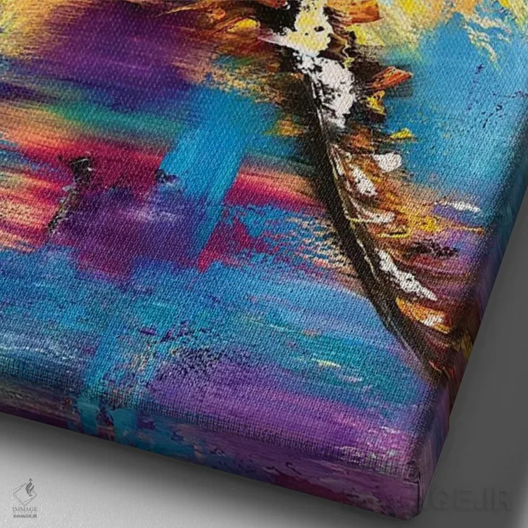 تابلو دکوراتیو مرغ مگس خوار ۳ اثر مارینا اسکرمووا - نمای نزدیک بافت بوم