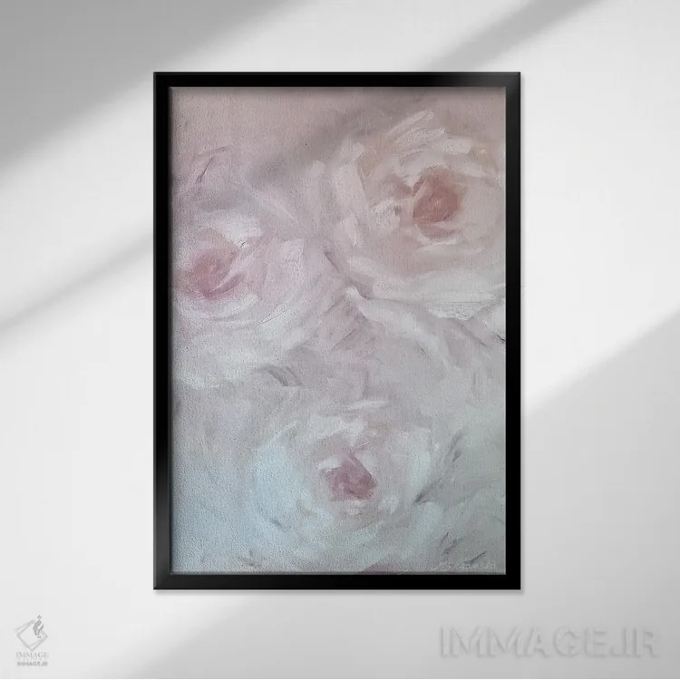 تابلو انتزاعی امروز، اکنون و هرگز دوباره ۲ اثر مارینا اسکرمووا - نمای قابدار مشکی