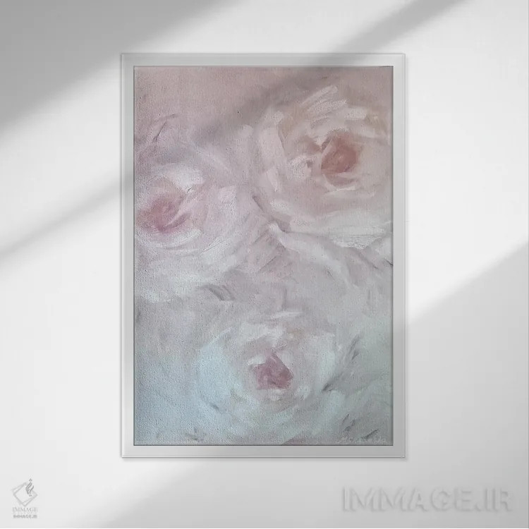 تابلو انتزاعی امروز، اکنون و هرگز دوباره ۲ اثر مارینا اسکرمووا - نمای قابدار سفید