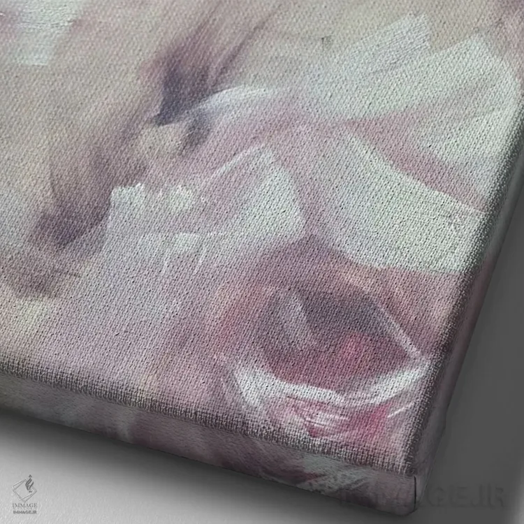 تابلو انتزاعی سکوت اثر مارینا اسکرمووا - نمای نزدیک بافت بوم