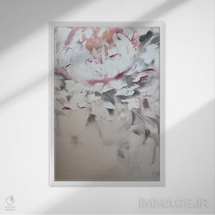 تابلو انتزاعی زندگی نو اثر مارینا اسکرمووا - نمای قابدار سفید