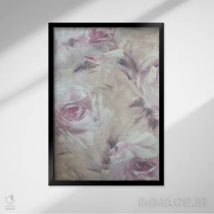 تابلو انتزاعی سکوت اثر مارینا اسکرمووا - نمای قابدار مشکی