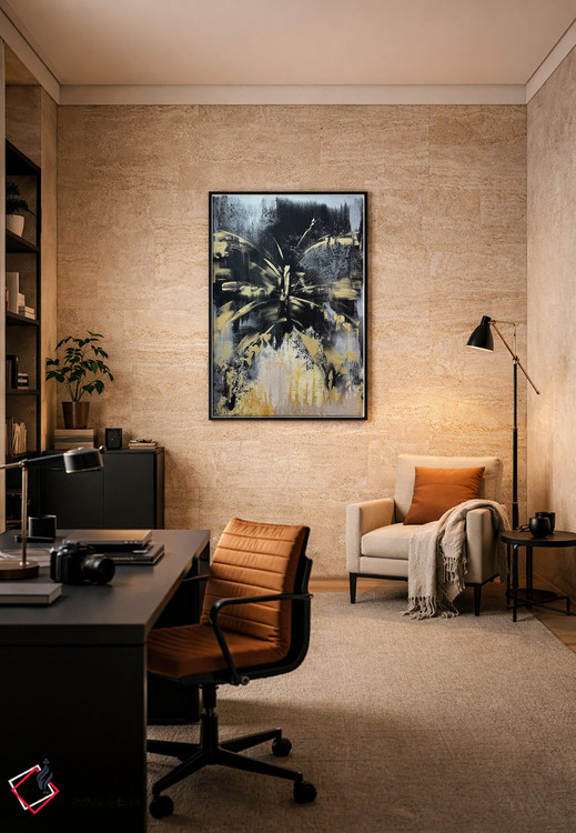 تابلو مدرن طلسم طلایی اثر مارینا اسکرمووا - D6B