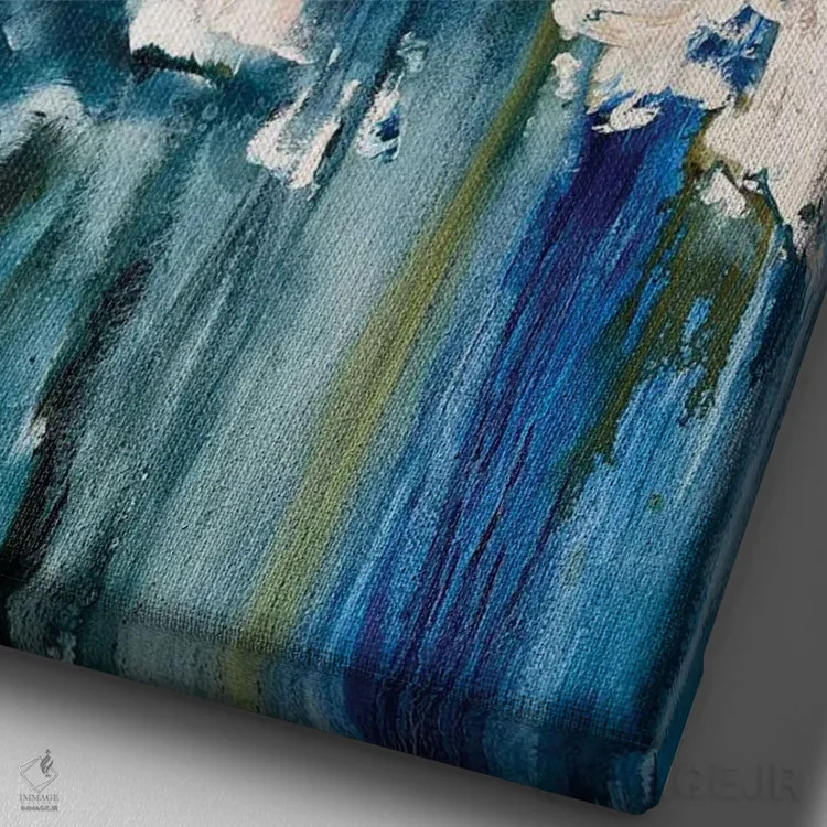 تابلو انتزاعی صدتومانی ۴ اثر مارینا اسکرمووا - نمای نزدیک بافت بوم