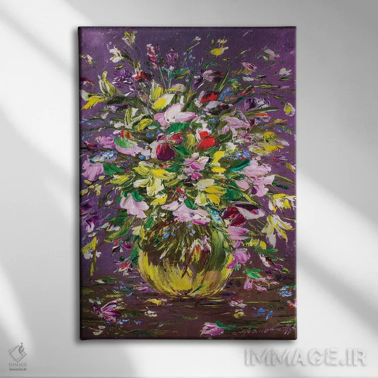 تابلو دکوراتیو طبیعت بی جان ۲۸ اثر مارینا اسکرمووا - نمای روبهرو روی دیوار