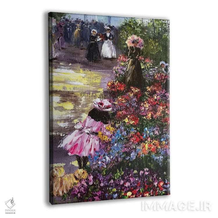 تابلو دکوراتیو دختر با سگ ۲ اثر مارینا اسکرمووا - نمای پرسپکتیو محصول