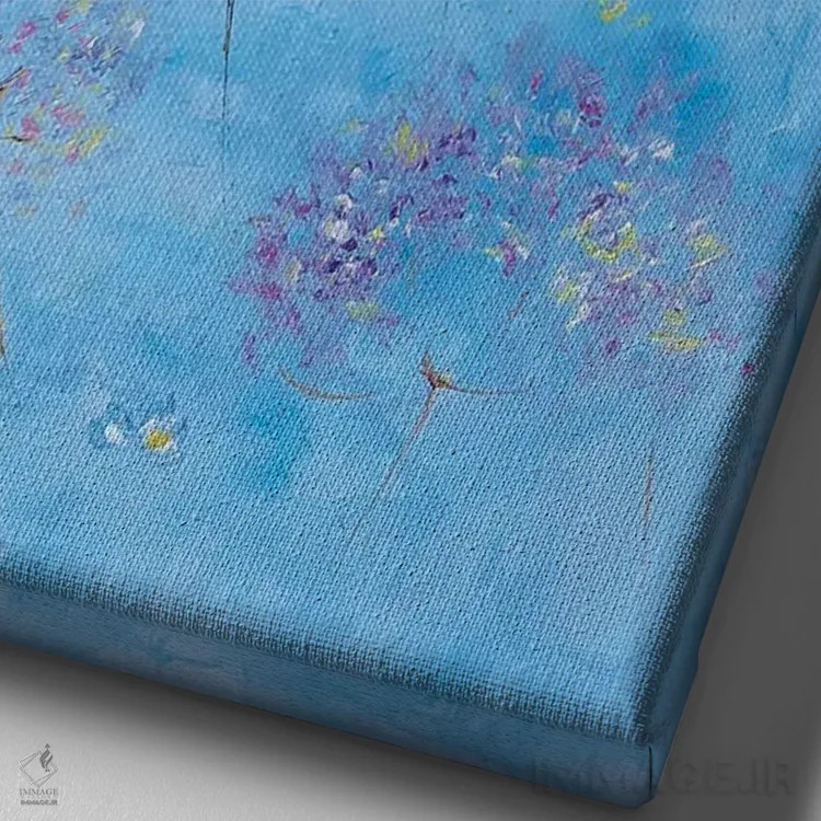 تابلو انتزاعی خیال انگیز اثر مارینا اسکرمووا - نمای نزدیک بافت بوم