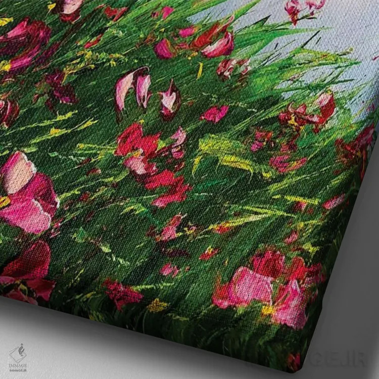 تابلو دکوراتیو منظره ۳ اثر مارینا اسکرمووا - نمای نزدیک بافت بوم