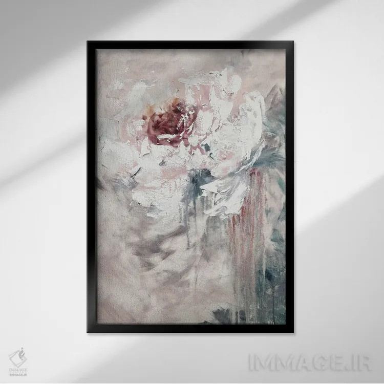 تابلو انتزاعی هنر شگفت انگیز گل ها اثر مارینا اسکرمووا - نمای قابدار مشکی