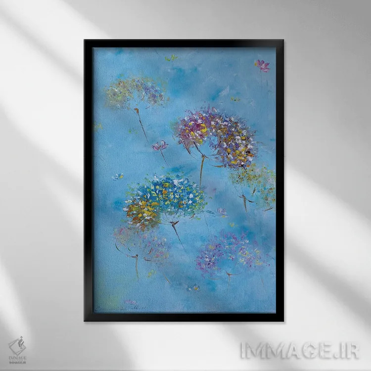 تابلو انتزاعی خیال انگیز اثر مارینا اسکرمووا - نمای قابدار مشکی