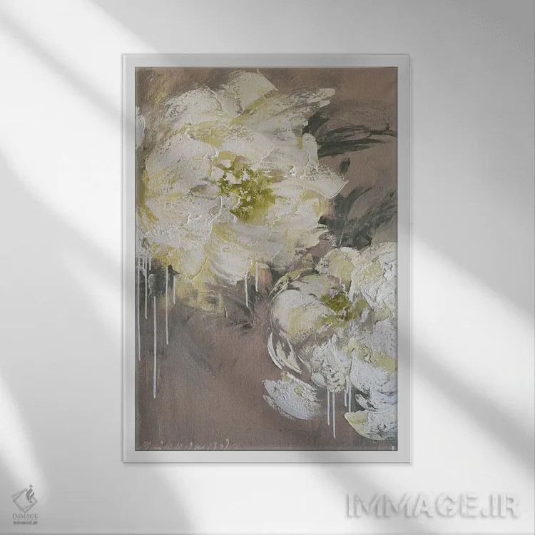 تابلو انتزاعی رویاهای وانیلی اثر مارینا اسکرمووا - نمای قابدار سفید