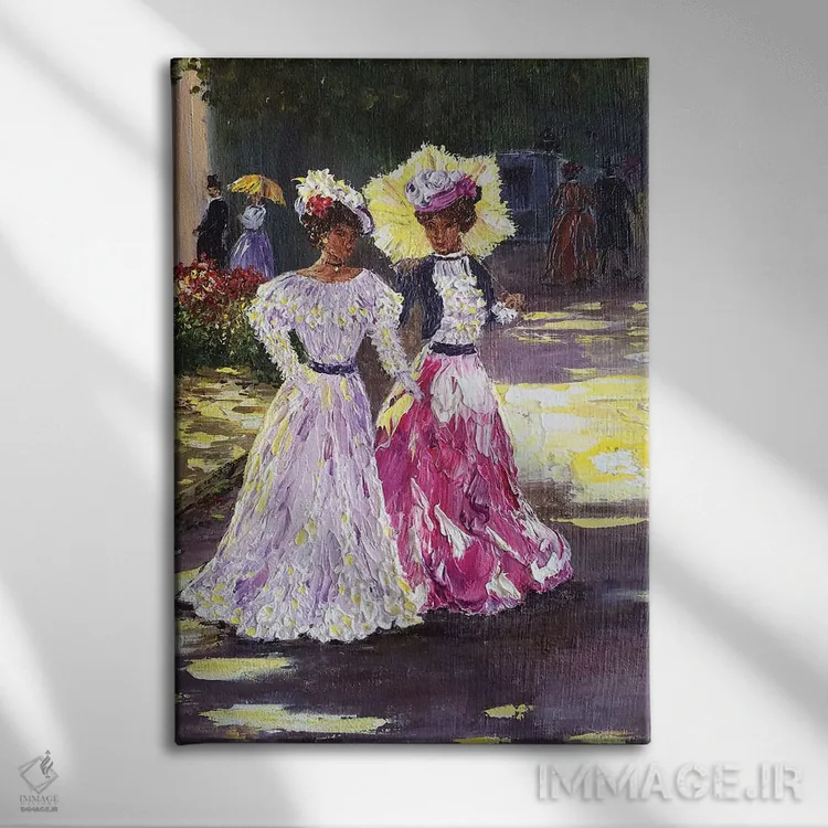 تابلو دکوراتیو بانوی جوان اثر مارینا اسکرمووا - نمای روبهرو روی دیوار