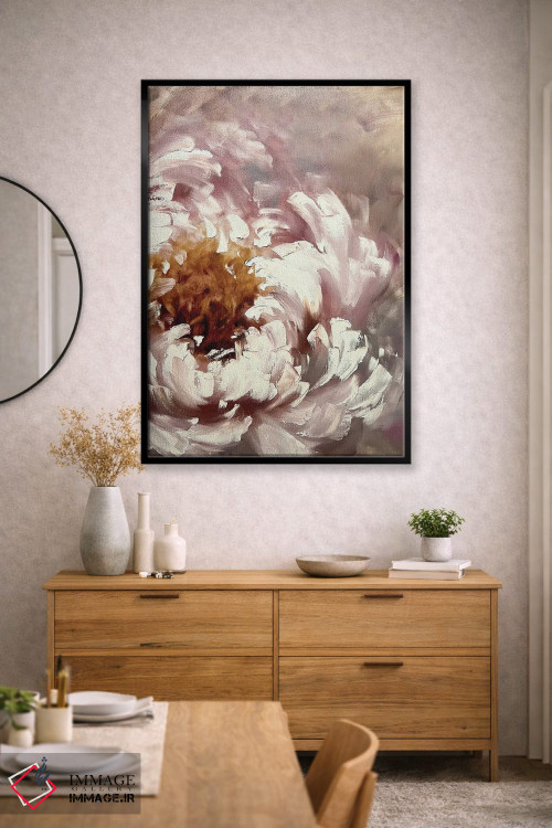 تابلو انتزاعی گل صدتومانی ۳ اثر مارینا اسکرمووا - D2B
