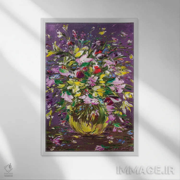 تابلو دکوراتیو طبیعت بی جان ۲۸ اثر مارینا اسکرمووا - نمای قابدار سفید