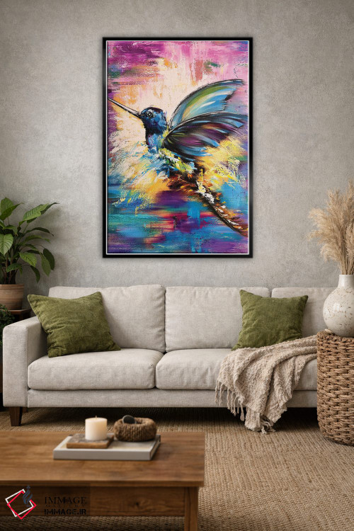 تابلو دکوراتیو مرغ مگس خوار ۳ اثر مارینا اسکرمووا - D1B