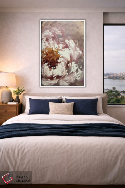 تابلو انتزاعی گل صدتومانی ۳ اثر مارینا اسکرمووا - D3W