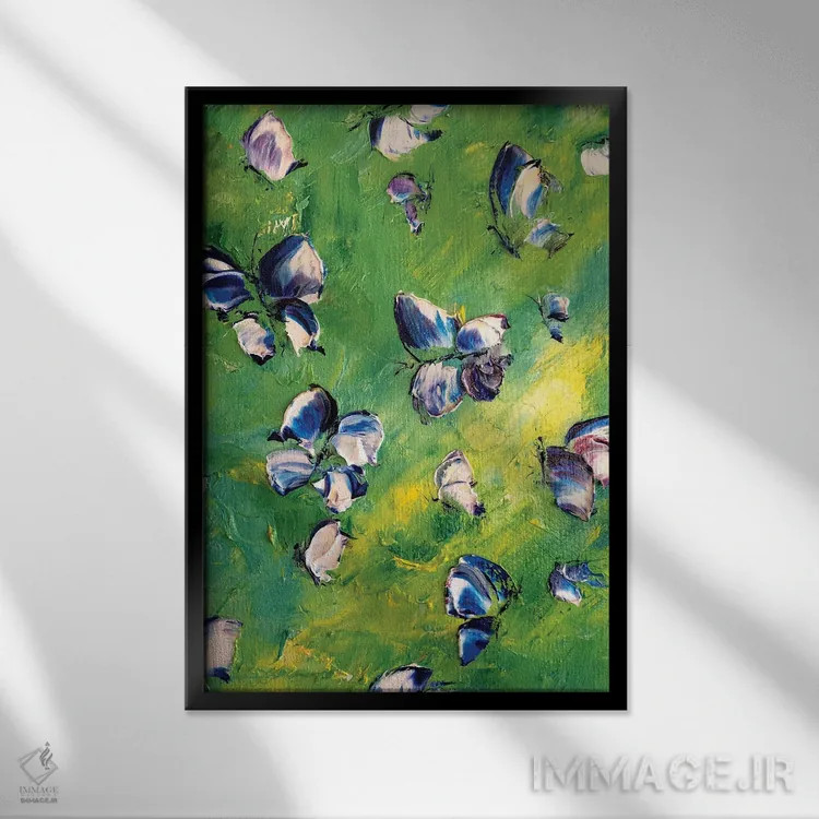 تابلو دکوراتیو پروانه خیال انگیز اثر مارینا اسکرمووا - نمای قابدار مشکی