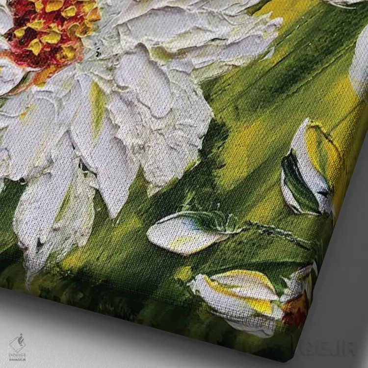 تابلو دکوراتیو خیال تابستانی اثر مارینا اسکرمووا - نمای نزدیک بافت بوم