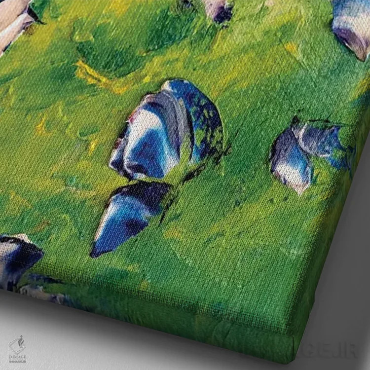 تابلو دکوراتیو پروانه خیال انگیز اثر مارینا اسکرمووا - نمای نزدیک بافت بوم