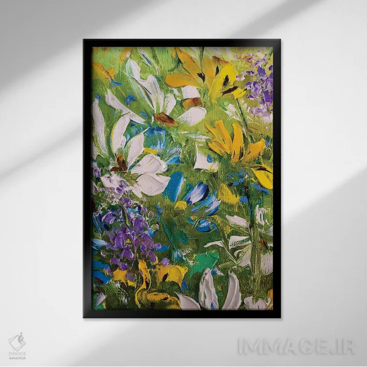 تابلو دکوراتیو تابستان آفتابی اثر مارینا اسکرمووا - نمای قابدار مشکی