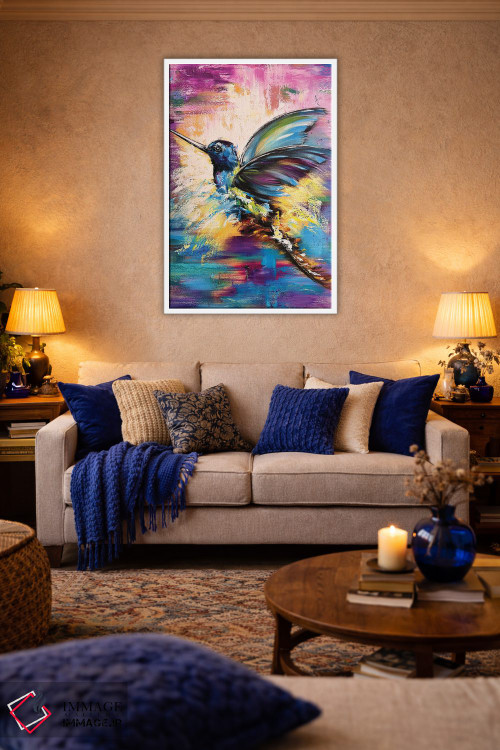 تابلو دکوراتیو مرغ مگس خوار ۳ اثر مارینا اسکرمووا - D3W