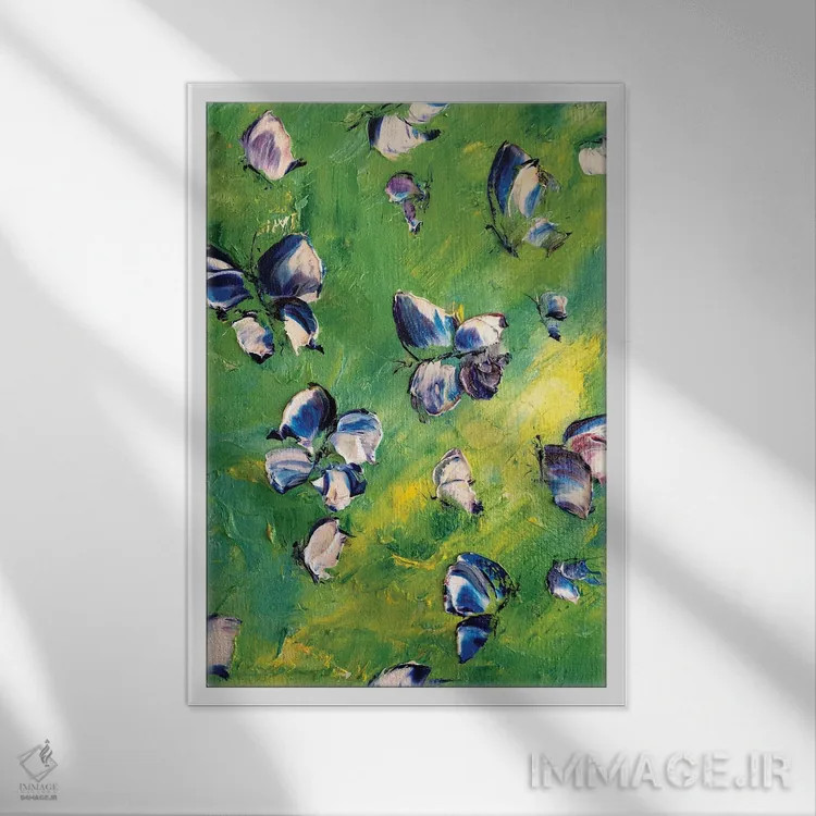 تابلو دکوراتیو پروانه خیال انگیز اثر مارینا اسکرمووا - نمای قابدار سفید
